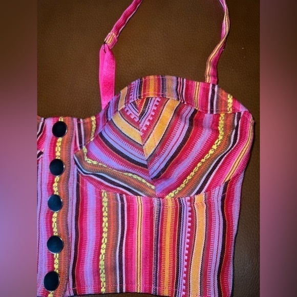 L'Amour by Nanette Lepore Striped Jacquard Bralette - Picture 3 of 5